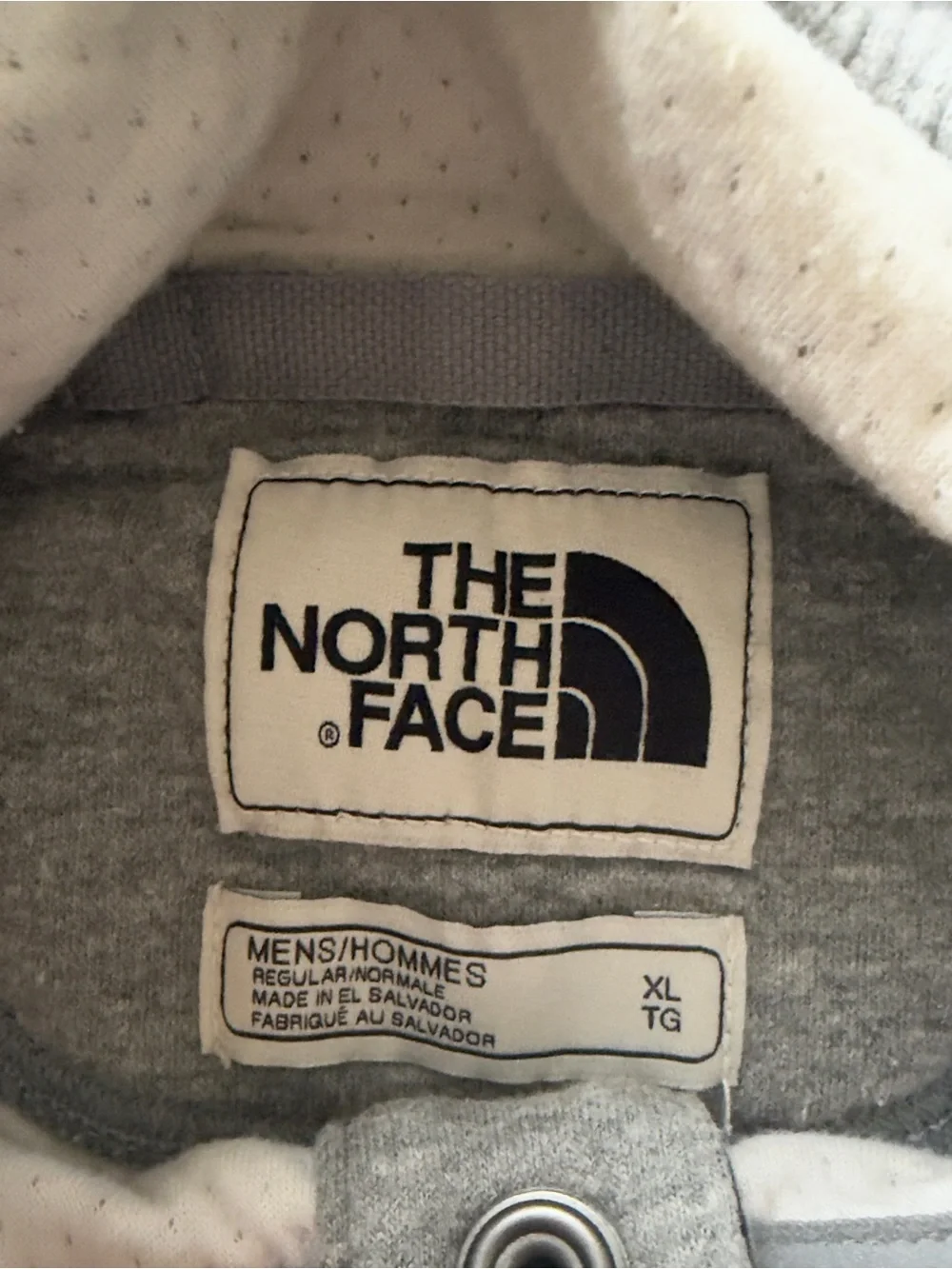EUC Men's The North Face Heather Gray Fleece 3/4 Snap Up Pullover Size XL (KB9)